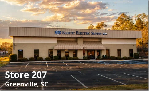 Elliott Electric Supply storefront, labeled Store 207, Greenville, SC.